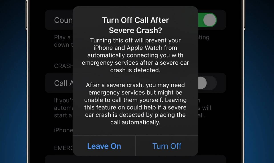 乐平苹果14维修分享 iPhone 14 和 Apple Watch 上关闭崩溃检测 