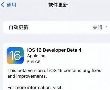 乐平苹果手机维修分享iOS16 Beta4 更新内容及升级建议 